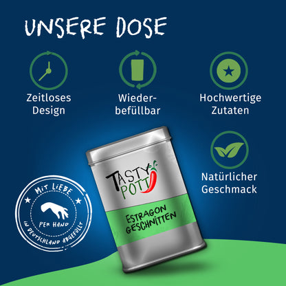 Estragon Gewürz geschnitten & getrocknet - 30g Dose von Tasty Pott — Abbildung 3