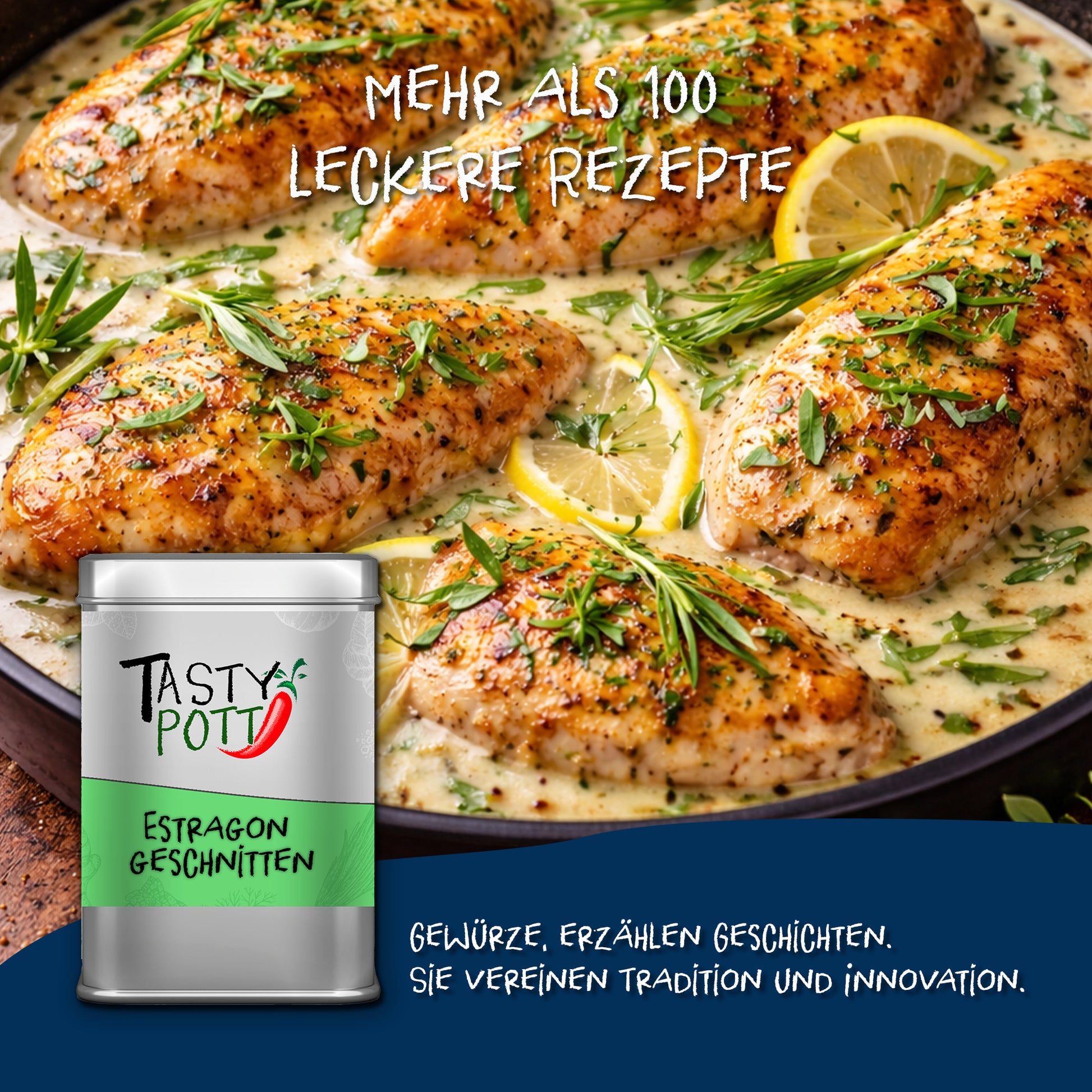 Estragon Gewürz geschnitten & getrocknet - 30g Dose von Tasty Pott — Abbildung 5