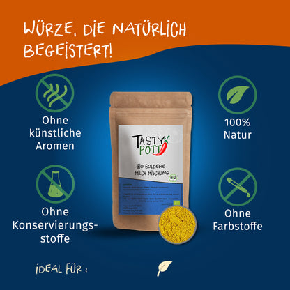 Bio Goldene Milch Mischung - 80g Dose von Tasty Pott — Abbildung 2