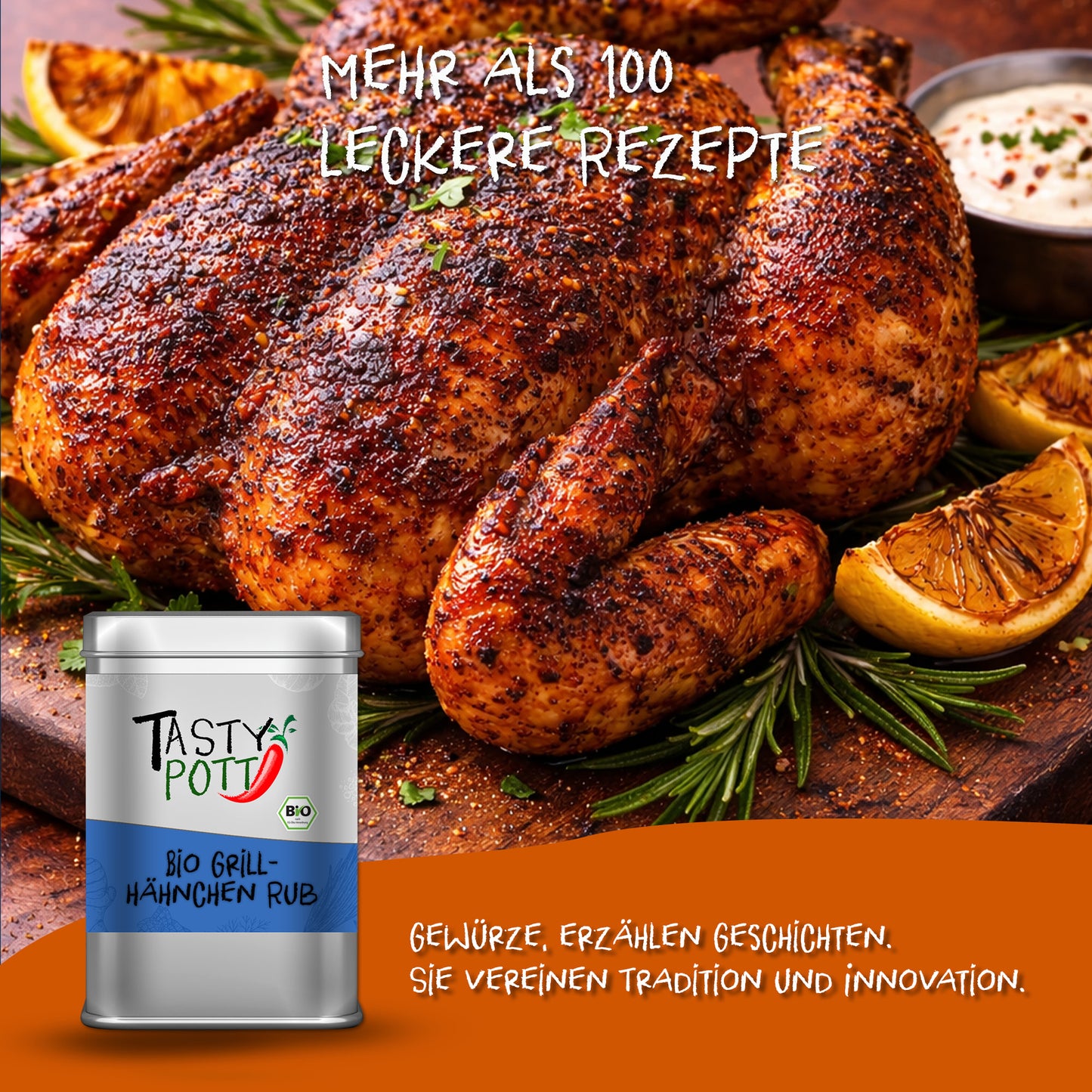 Bio Grillhähnchen Rub - 100g Dose von Tasty Pott — Abbildung 5