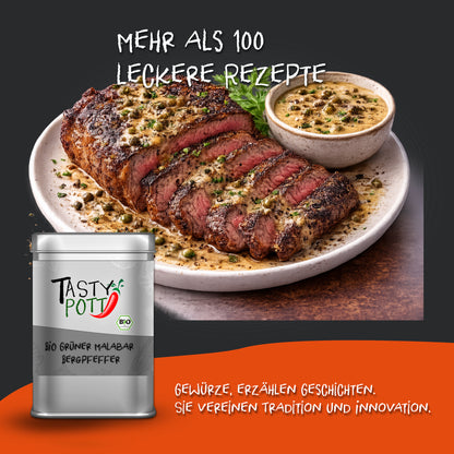 Bio Grüner Malabar Pfeffer - 50g Dose von Tasty Pott — Abbildung 5
