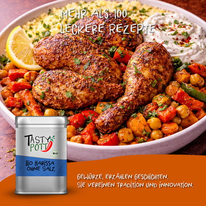 Bio Harissa Gewürz ohne Salz - 100g Dose von Tasty Pott — Abbildung 5