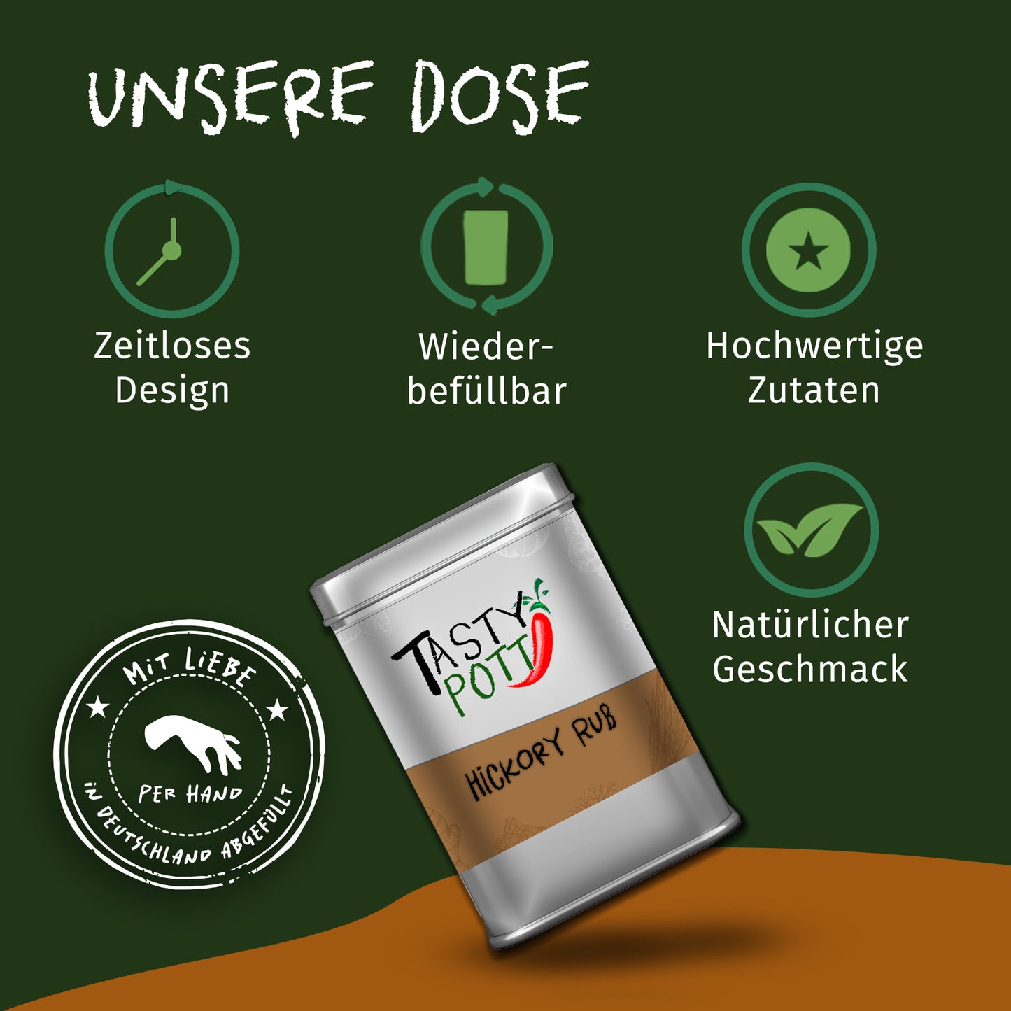Tasty Pott Hickory Rub – Aromatisches Grillgewürz - ab 30g Beutel — Abbildung 3