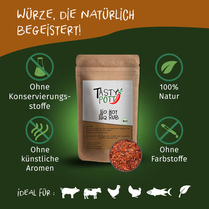 Bio Hot BBQ Rub - 100g Dose von Tasty Pott — Abbildung 2