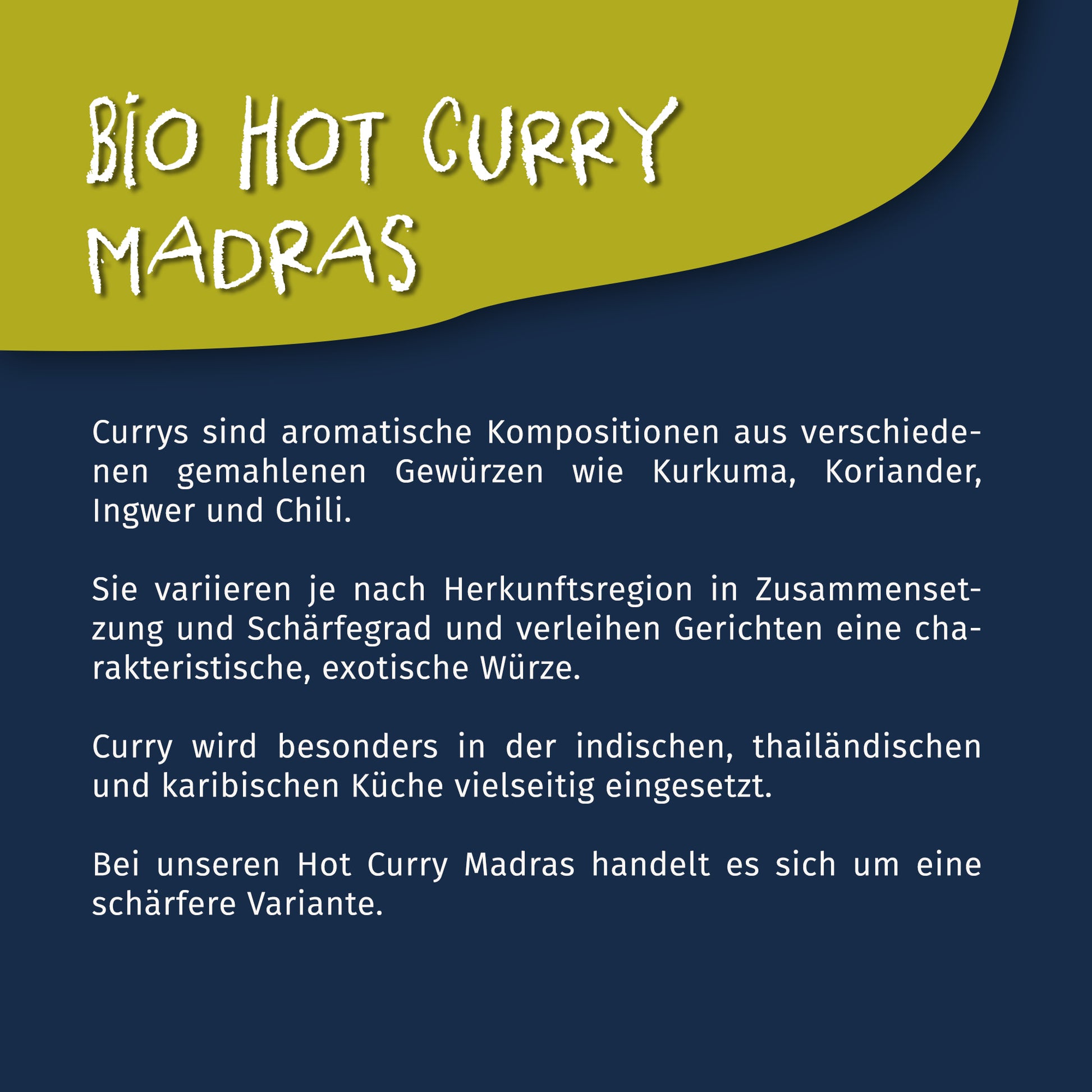Hot Curry Madras Bio (scharf) - 100g Dose Tasty Pott — Abbildung 4