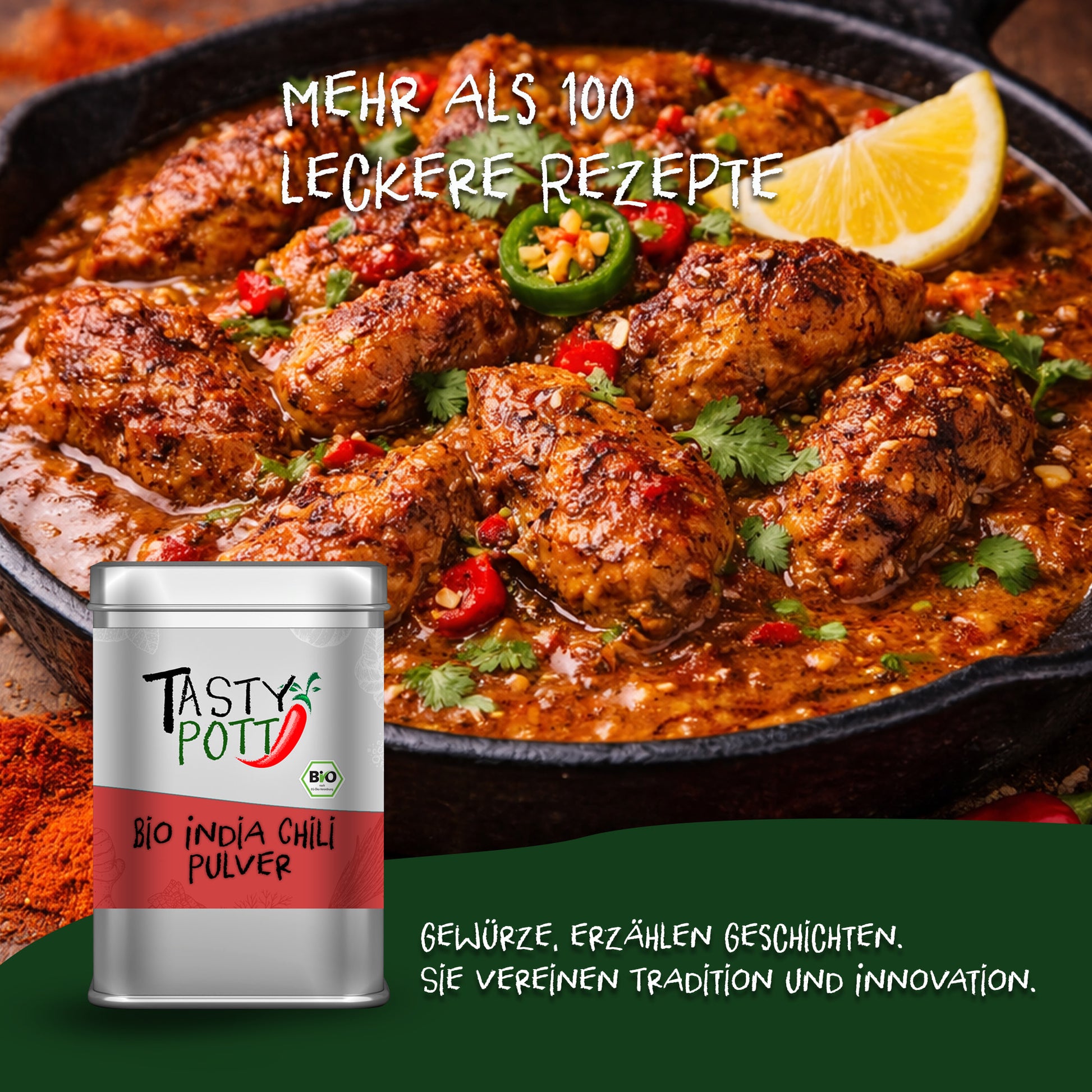 Bio India Chili - gemahlen - Im Beutel ab 30g von Tasty Pott — Abbildung 5