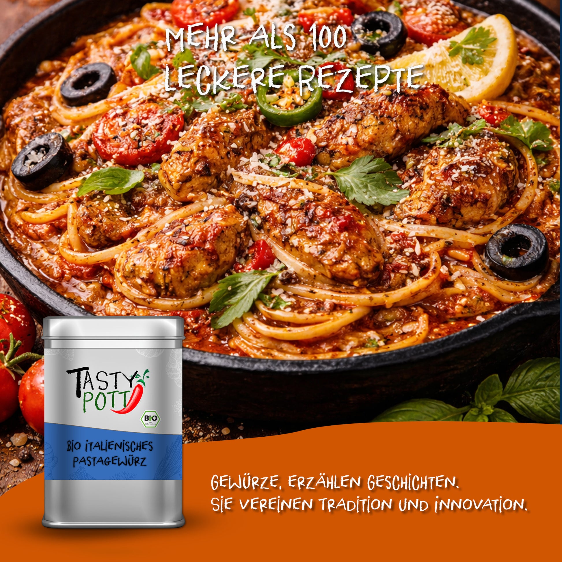 Tasty Pott Italienisches Bio Pastagewürz - 100g Dose — Abbildung 5