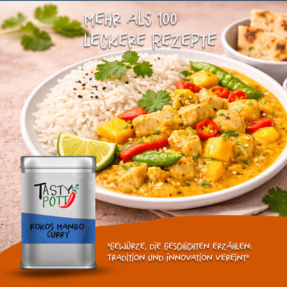 Kokos Mango Curry Gewürz - 75g Dose von Tasty Pott — Abbildung 5