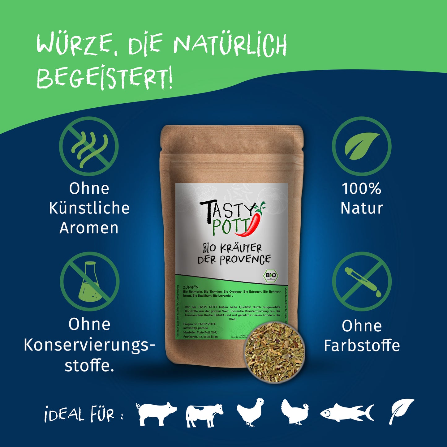 Bio Kräuter der Provence - ab 30g von Tasty Pott — Abbildung 2