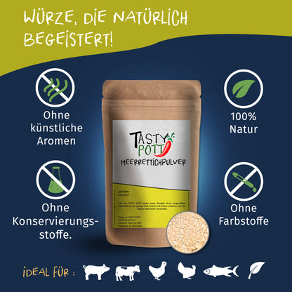 Tasty Pott Meerrettichpulver natürlich scharf - 70g Dose — Abbildung 2