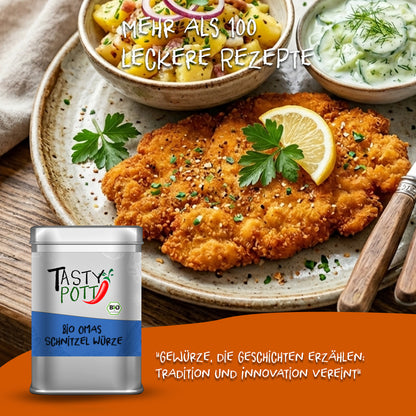 Tasty Pott Bio Omas Schnitzel Würze - 100g Dose — Abbildung 5