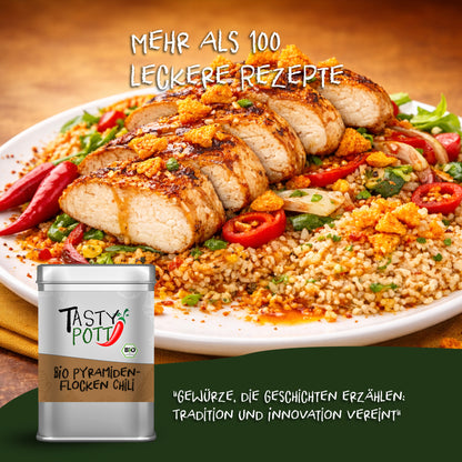 Bio Pyramidensalz mit Chili - 85g Dose von Tasty Pott — Abbildung 5