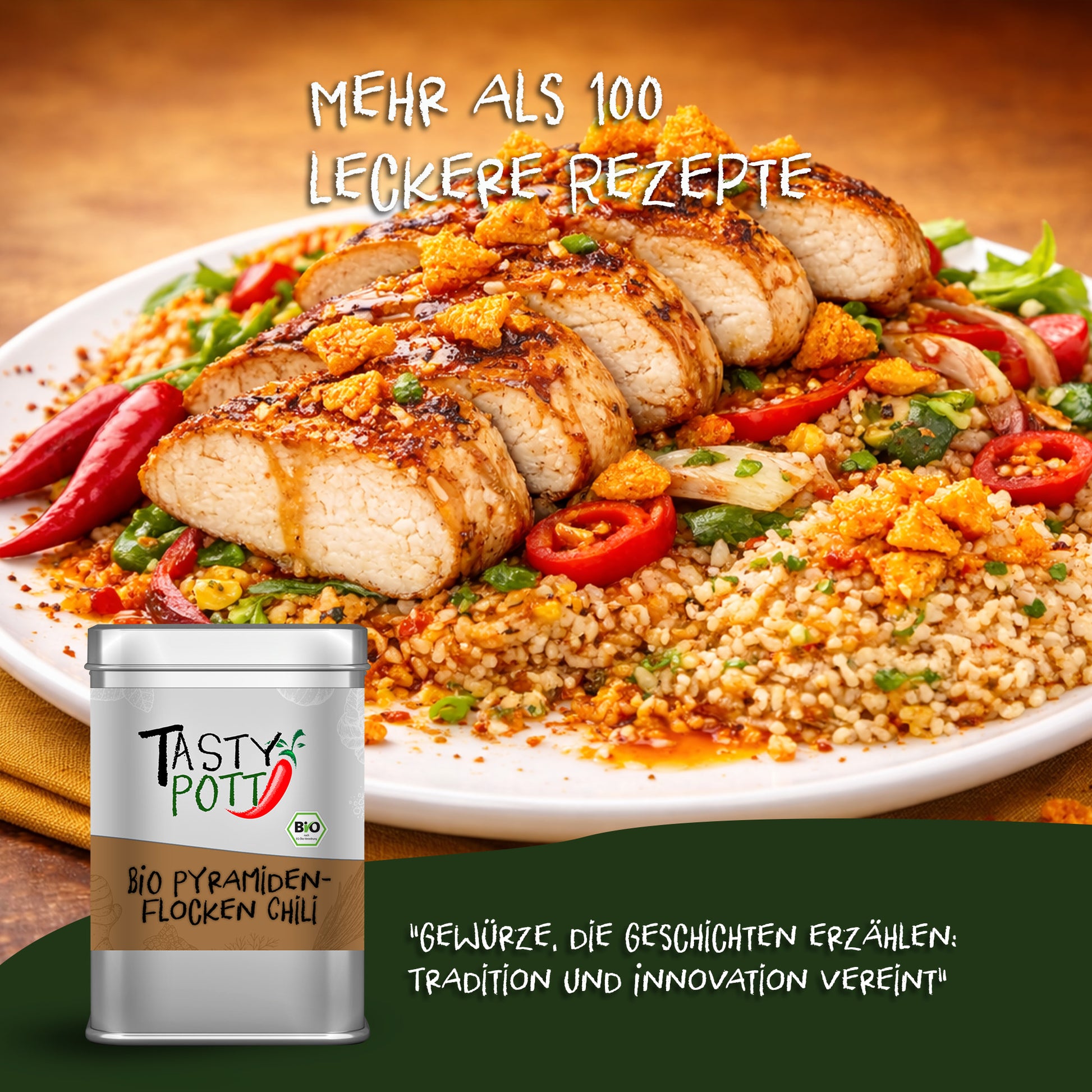 Bio Chili Salz Pyramidenflocken - ab 30g im Beutel von Tasty Pott — Abbildung 5