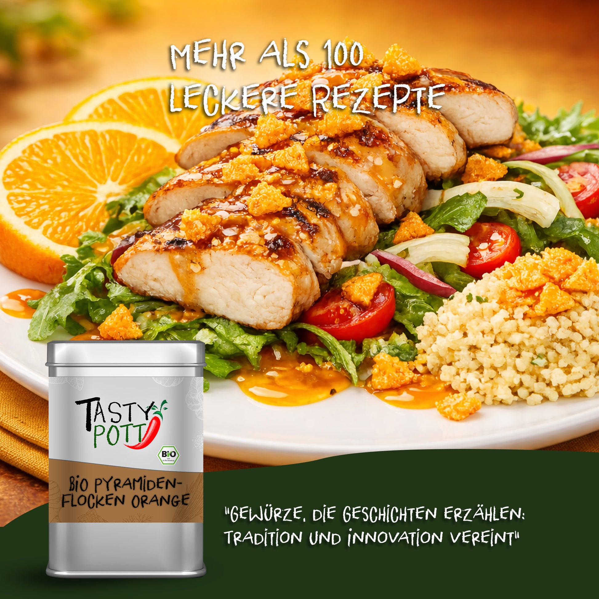 Bio Pyramidenflocken Orange - 85g Dose von Tasty Pott — Abbildung 5