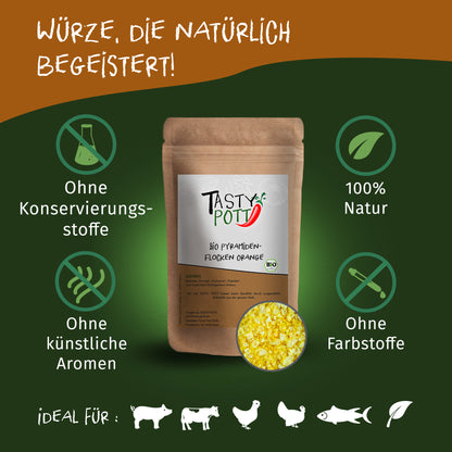 Bio Pyramidenflocken Orange - ab 30g im Beutel von Tasty Pott — Abbildung 2