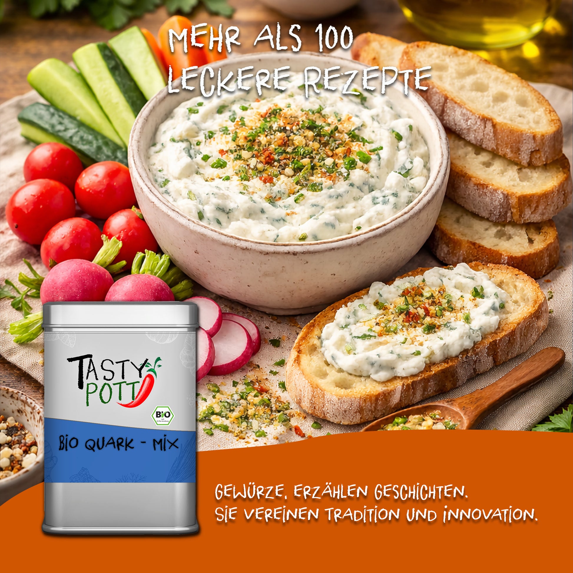 Bio Quark Mix 50g Gewürzdose von Tasty Pott — Abbildung 5