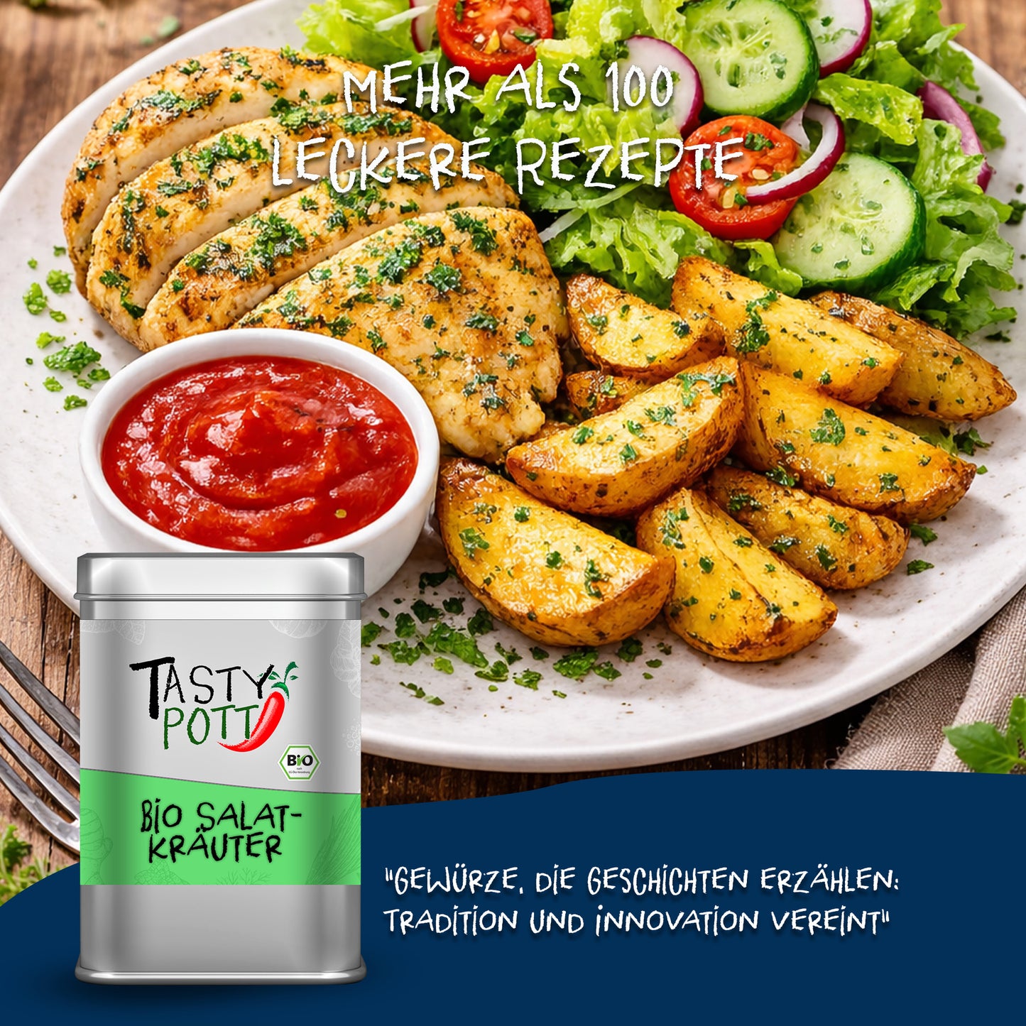 Bio Salatkräuter Mix - 50g Dose von Tasty Pott — Abbildung 5