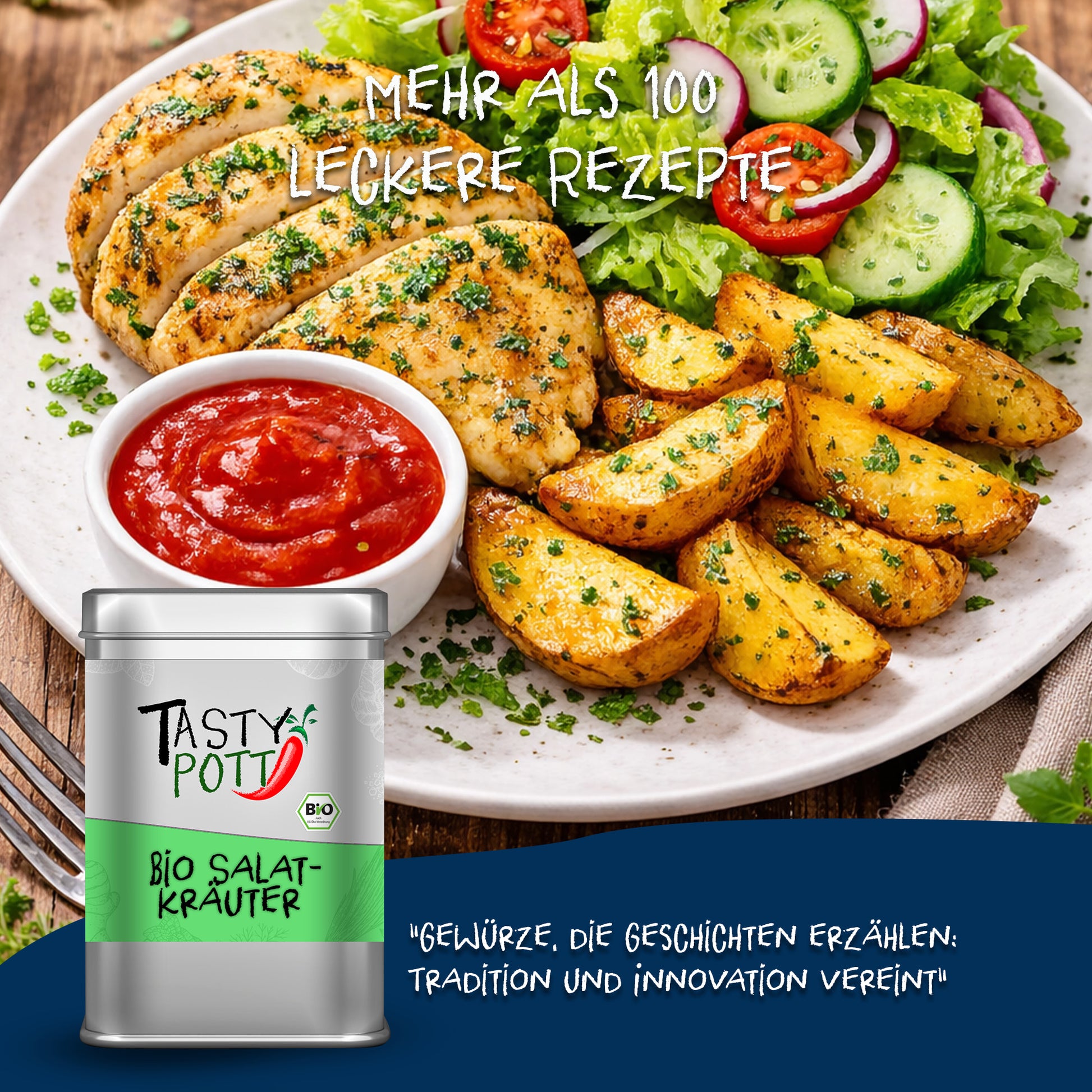 Bio Salatkräuter Mix - 50g Dose von Tasty Pott — Abbildung 5