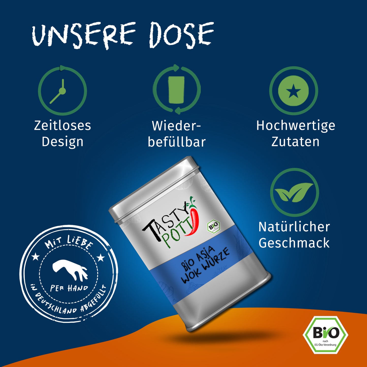 Bio Asia Wok Würze – 100g Dose von Tasty Pott — Abbildung 4