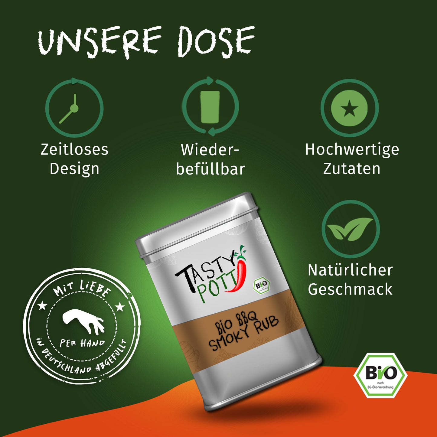Bio Smoky BBQ Rub - ab 30g im Beutel von Tasty Pott — Abbildung 3