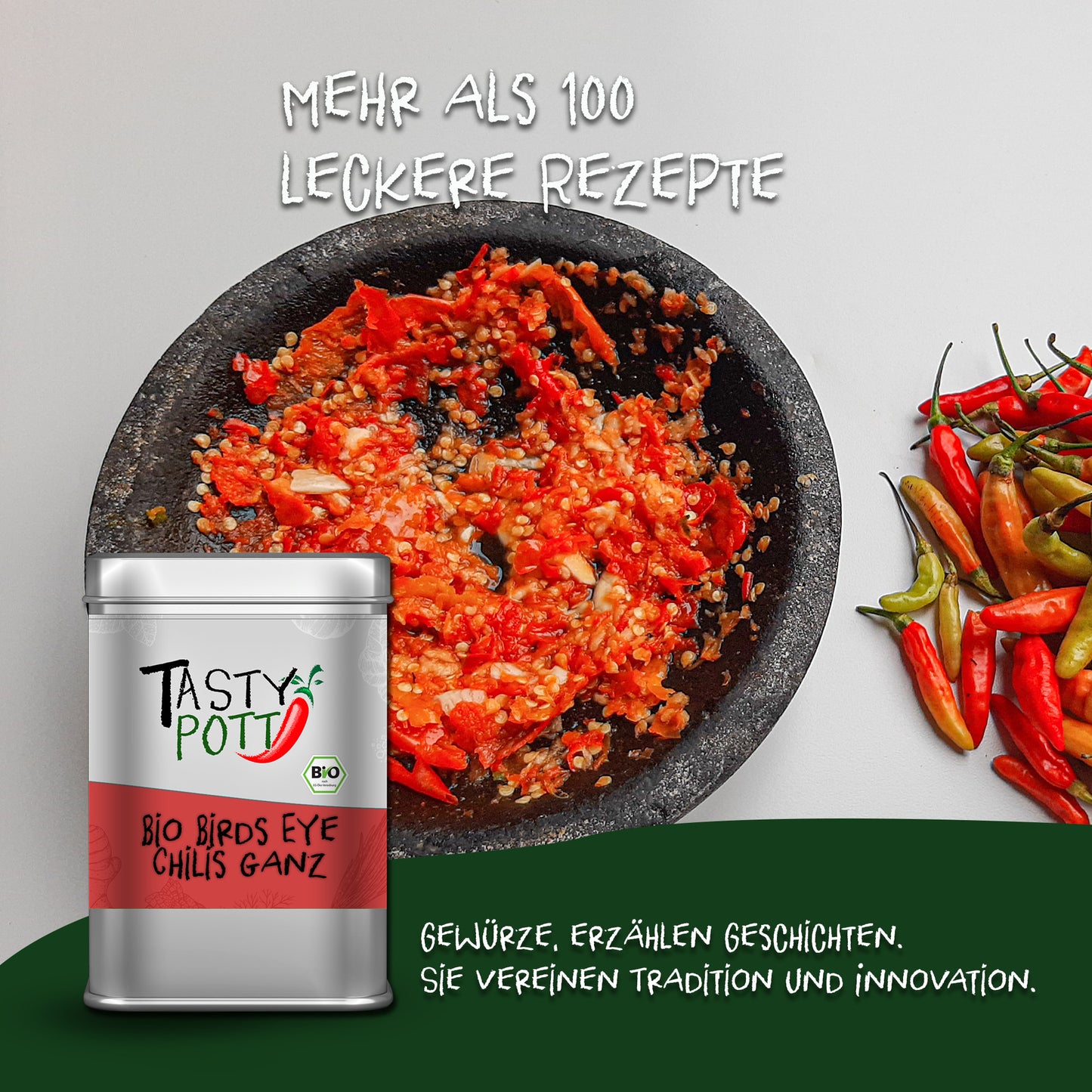 Bio Birds Eye Chilis ganz - ab 10g im Beutel von Tasty Pott — Abbildung 5