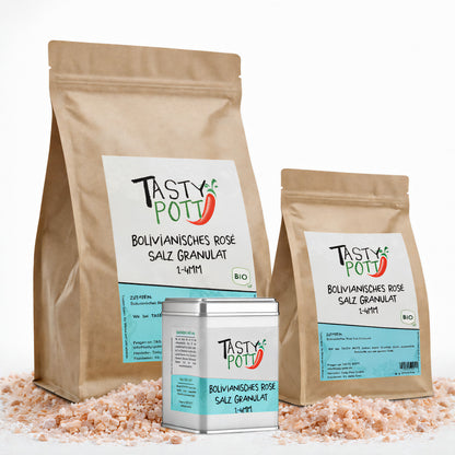 Bolivianisches Rosé Salz Granulat - im Beutel ab 30g von Tasty Pott