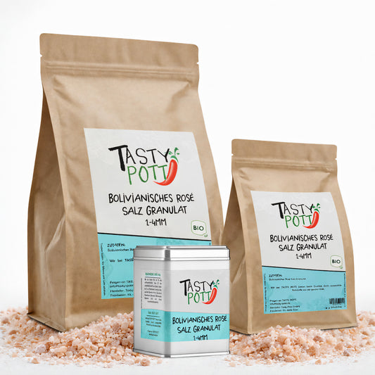 Bolivianisches Rosé Salz Granulat - im Beutel ab 30g von Tasty Pott