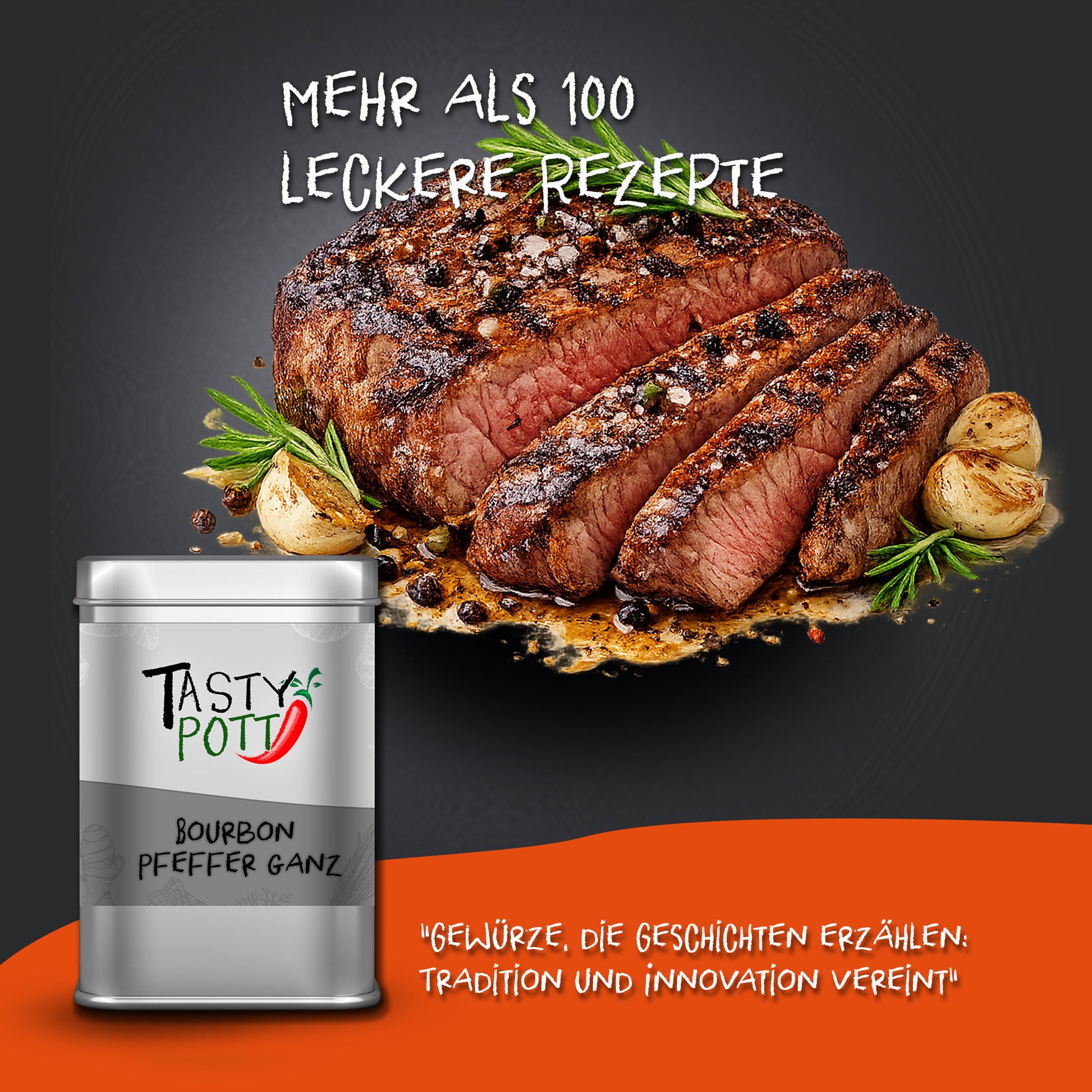 Tasty Pott Bourbon Pfeffer schwarz ganz - 50g Dose — Abbildung 5