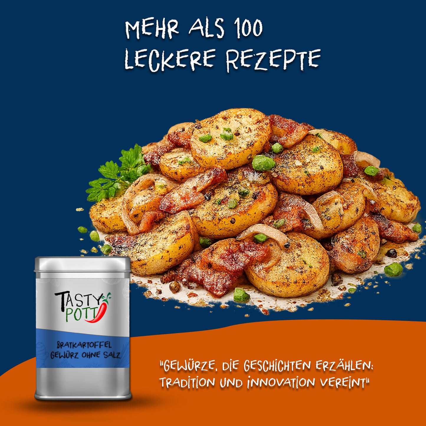 Bratkartoffelgewürz ohne Salz - 50g Dose von Tasty Pott — Abbildung 5