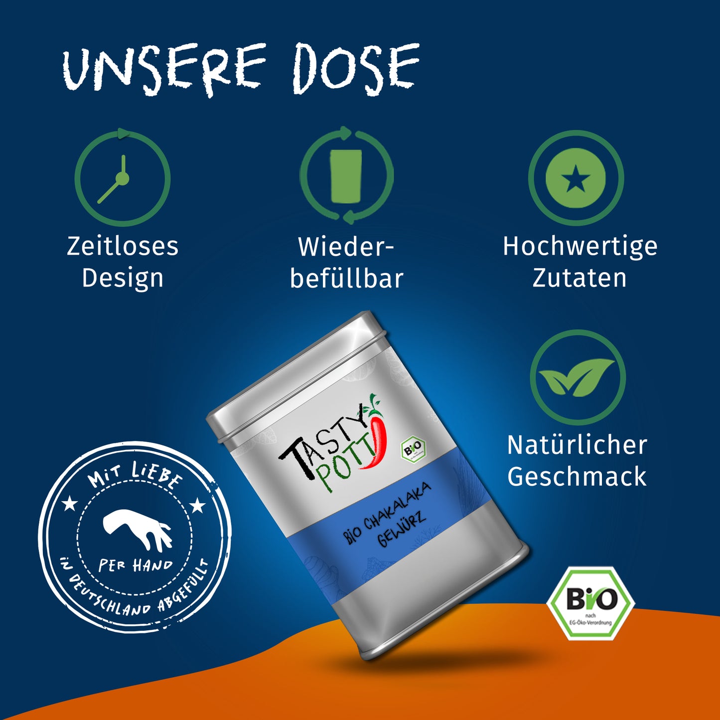 Bio Chakalaka Gewürz - 100g Dose von Tasty Pott — Abbildung 3