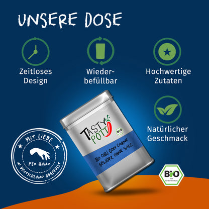 Bio Chili con Carne Gewürz - 100g Dose von Tasty Pott — Abbildung 3