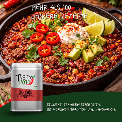 Bio Chiliflocken scharf - 50g von Tasty Pott — Abbildung 5