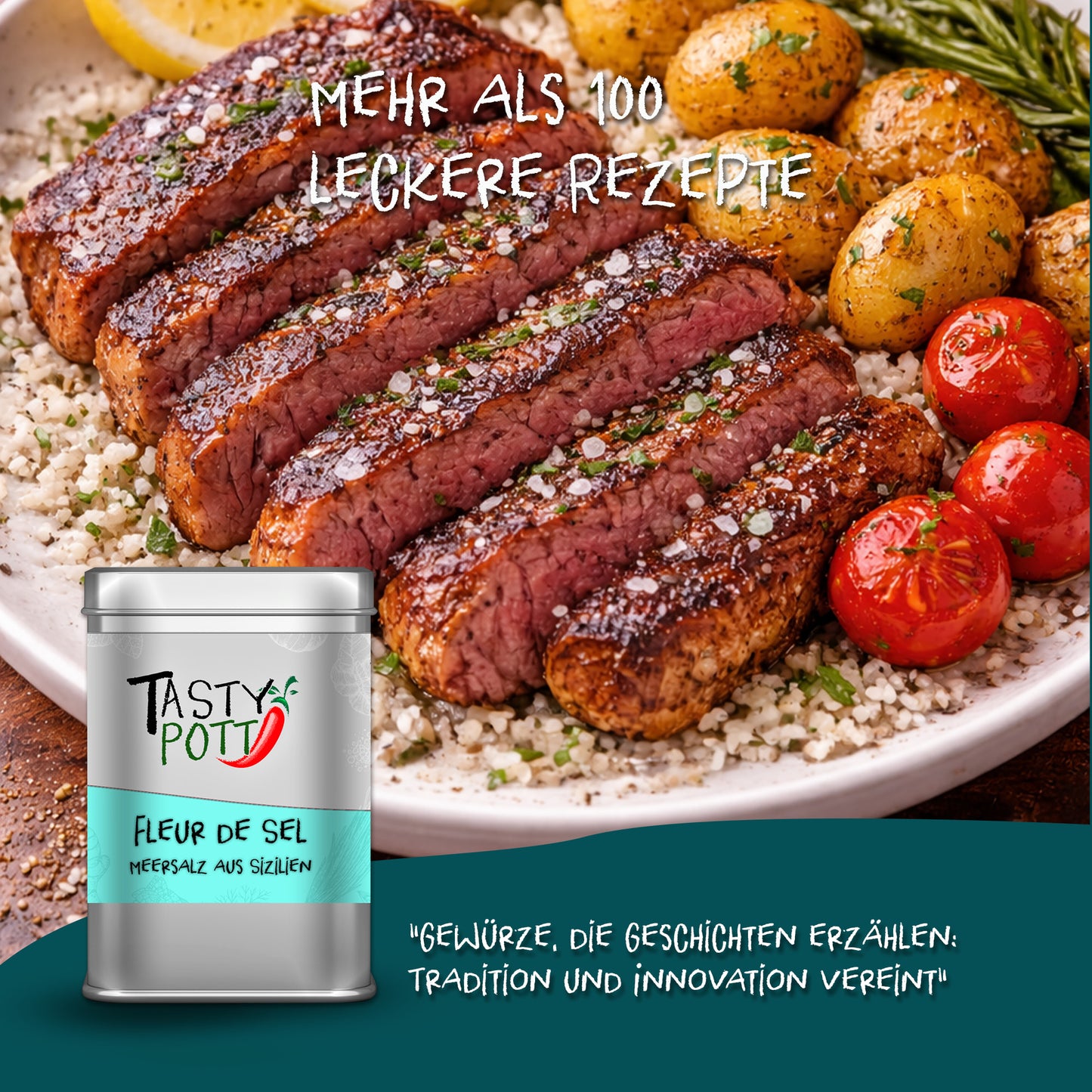 Fleur de Sel Meersalz 150g Dose von Tasty Pott — Abbildung 5