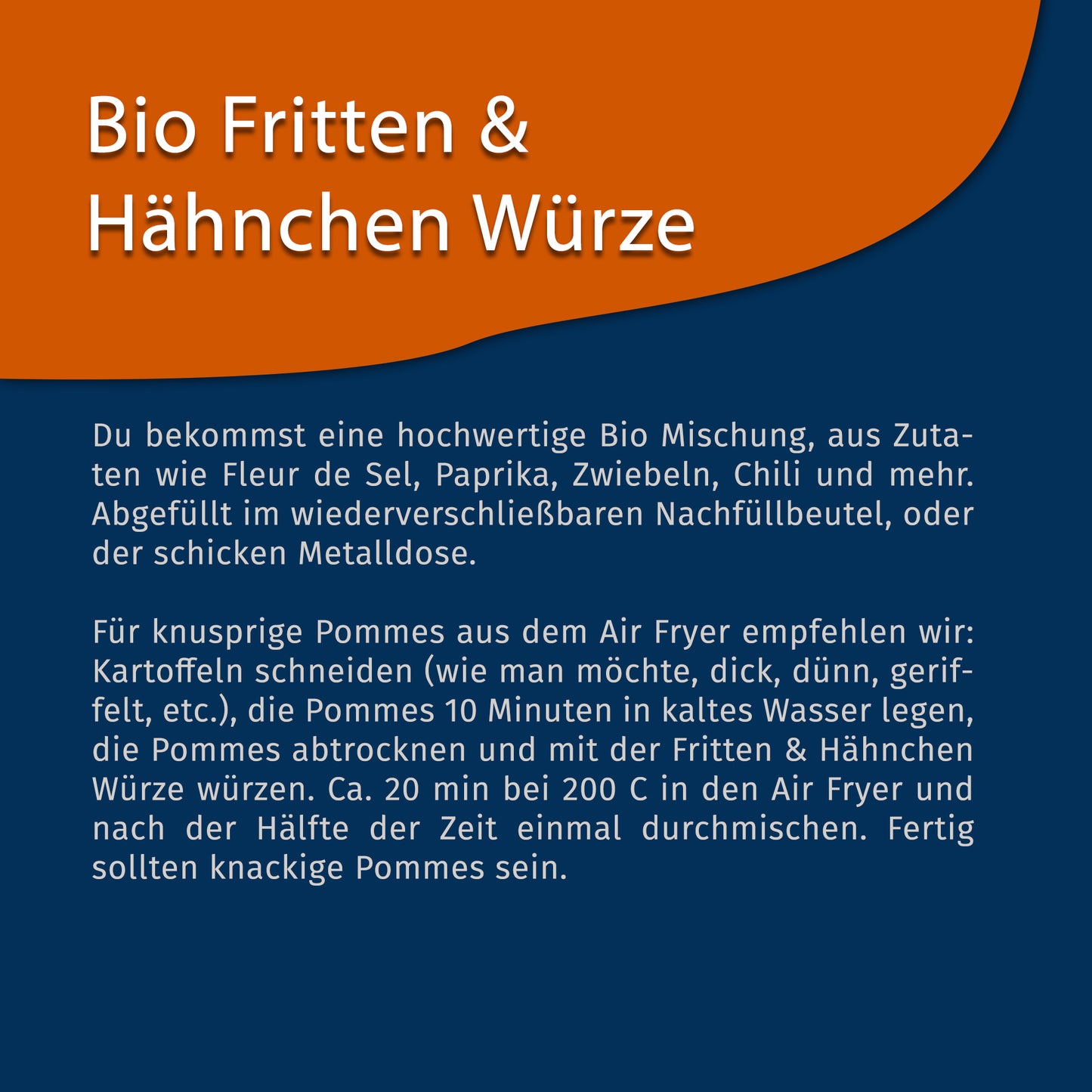 Bio Fritten & Hähnchen Gewürz 100g Dose von Tasty Pott — Abbildung 4