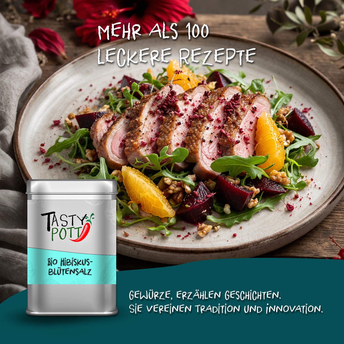 Bio Hibiskusblütensalz - ab 30g im Beutel von Tasty Pott — Abbildung 5