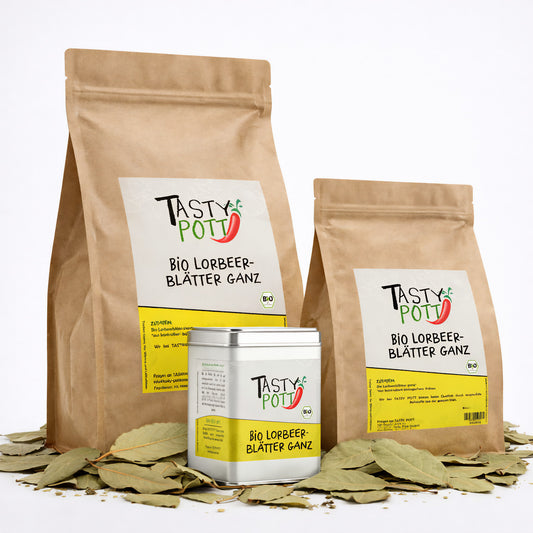 Bio Lorbeerblätter ganz - ab 3g im Beutel von Tasty Pott