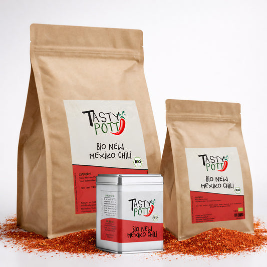 Bio New Mexiko Chili Pulver - ab 30g im Beutel von Tasty Pott