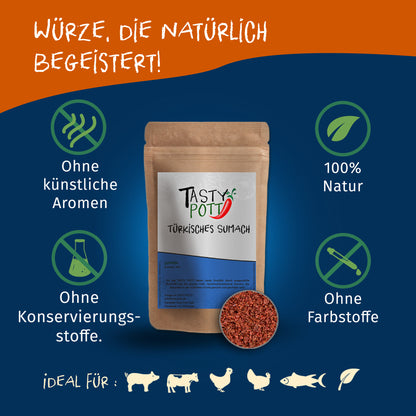 Tasty Pott Türkisches Sumach Pulver - 70g Dose — Abbildung 2