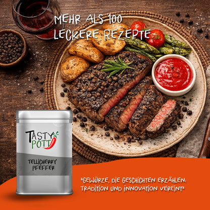 Tasty Pott Tellicherry Pfeffer schwarz ganze Körner - ab 30g Beutel — Abbildung 5