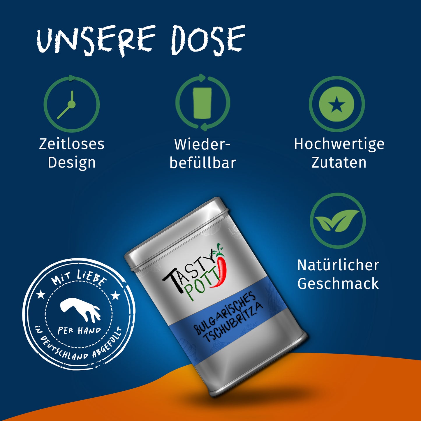 Tasty Pott Tschubritza Gewürz Bulgarische Spezialität - 70g Dose — Abbildung 3