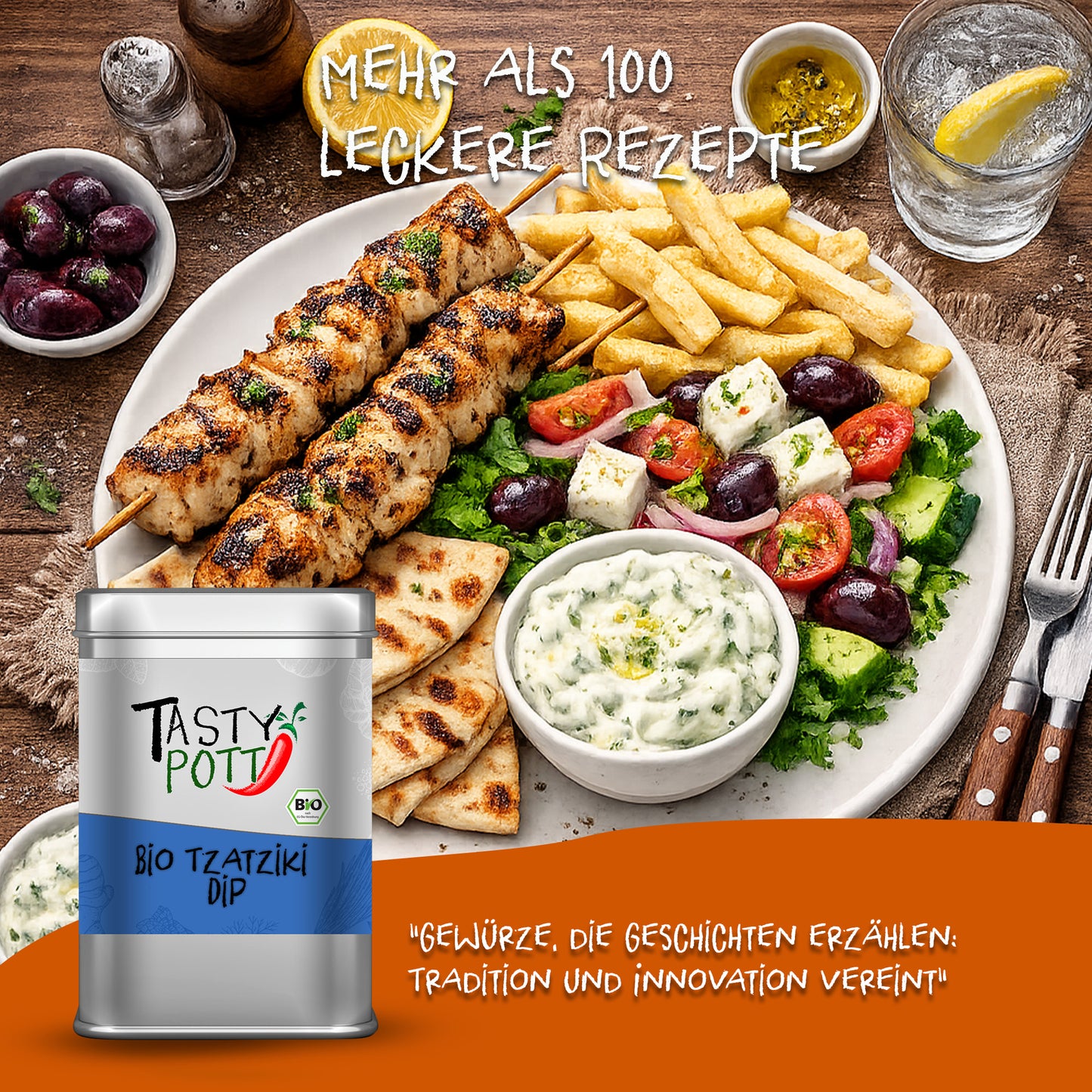 Bio Tzatziki Dip Gewürzmischung - ab 30g Beutel von Tasty Pott — Abbildung 5