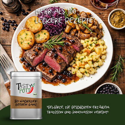 Tasty Pott Bio Wacholderbeeren ganz - 50g Dose — Abbildung 5