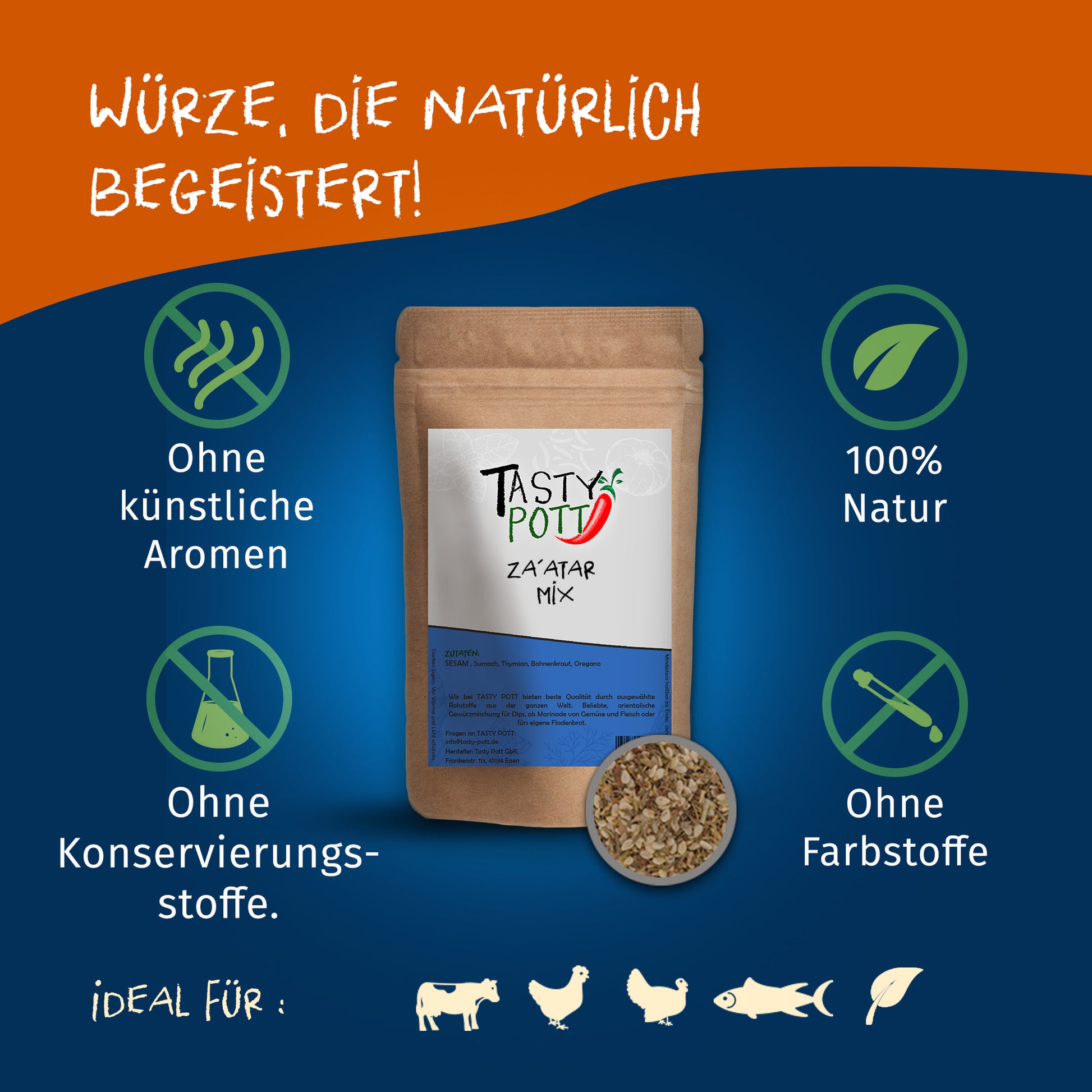 Za'atar Mix 50g Dose von Tasty Pott — Abbildung 2
