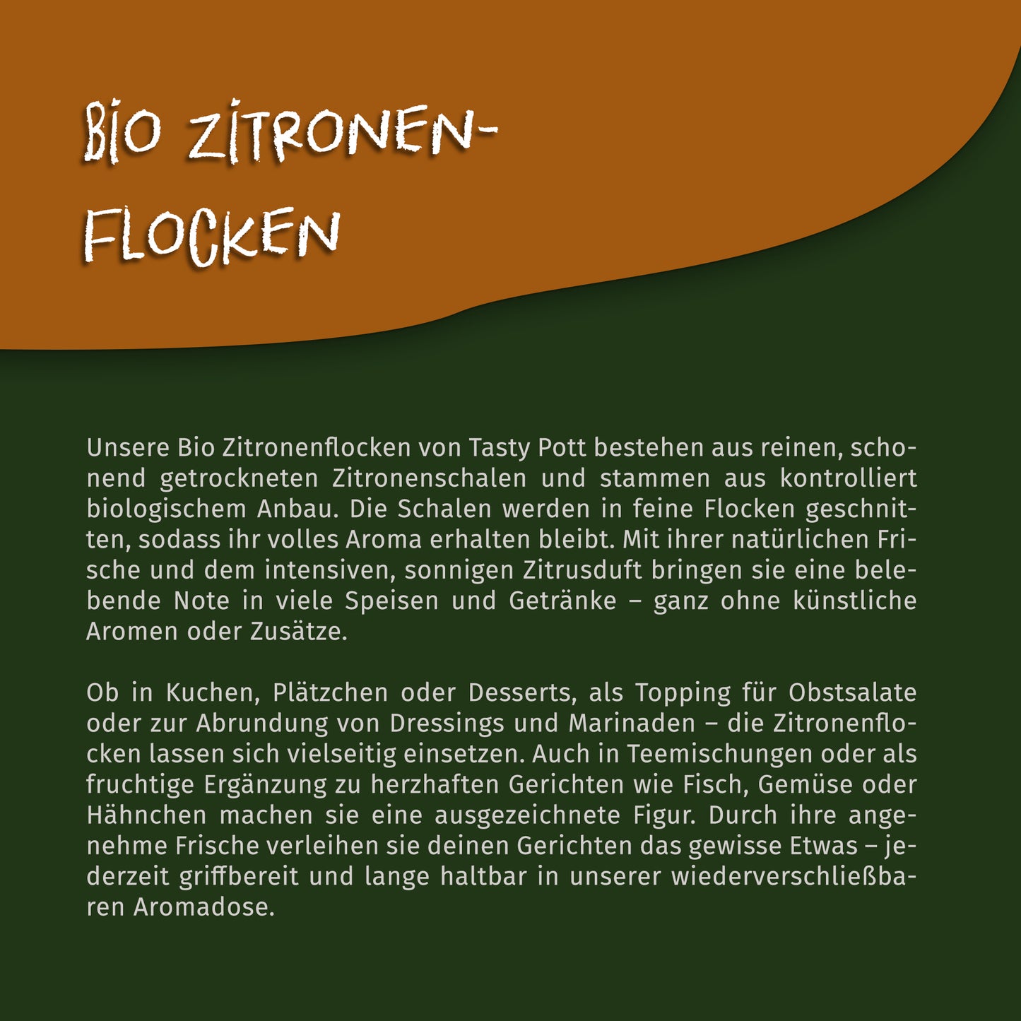 Bio Zitronenflocken - 100g Dose von Tasty Pott — Abbildung 4