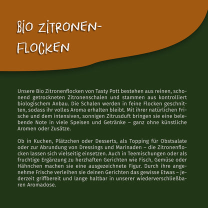 Bio Zitronenflocken - 100g Dose von Tasty Pott — Abbildung 4