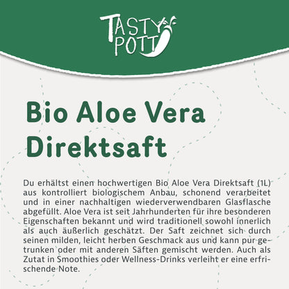 Tasty Pott Bio Aloe Vera Direktsaft - ab 1L Flasche — Abbildung 3