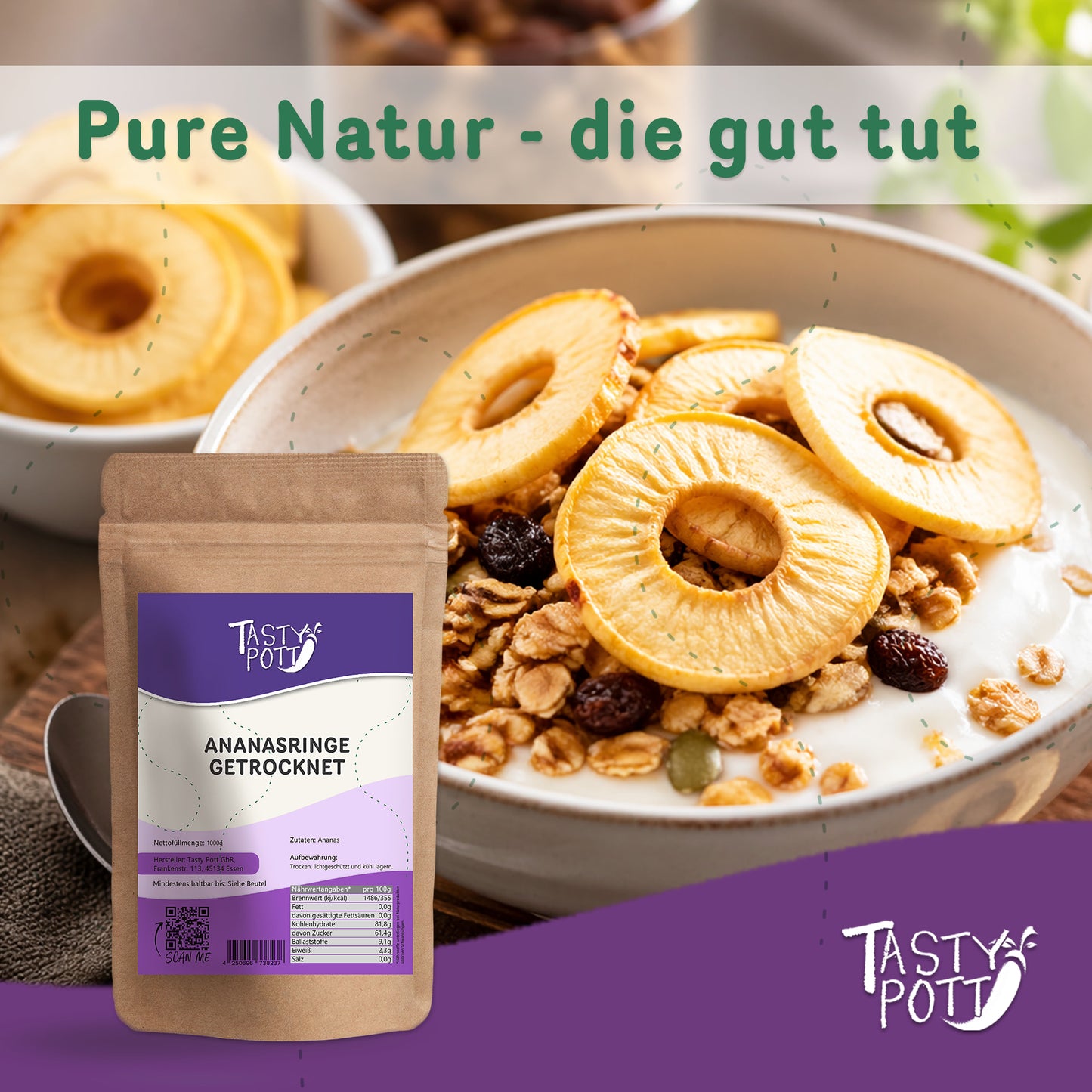 Tasty Pott Ungeschwefelte Apfelringe - ab 1Kg Beutel — Abbildung 6
