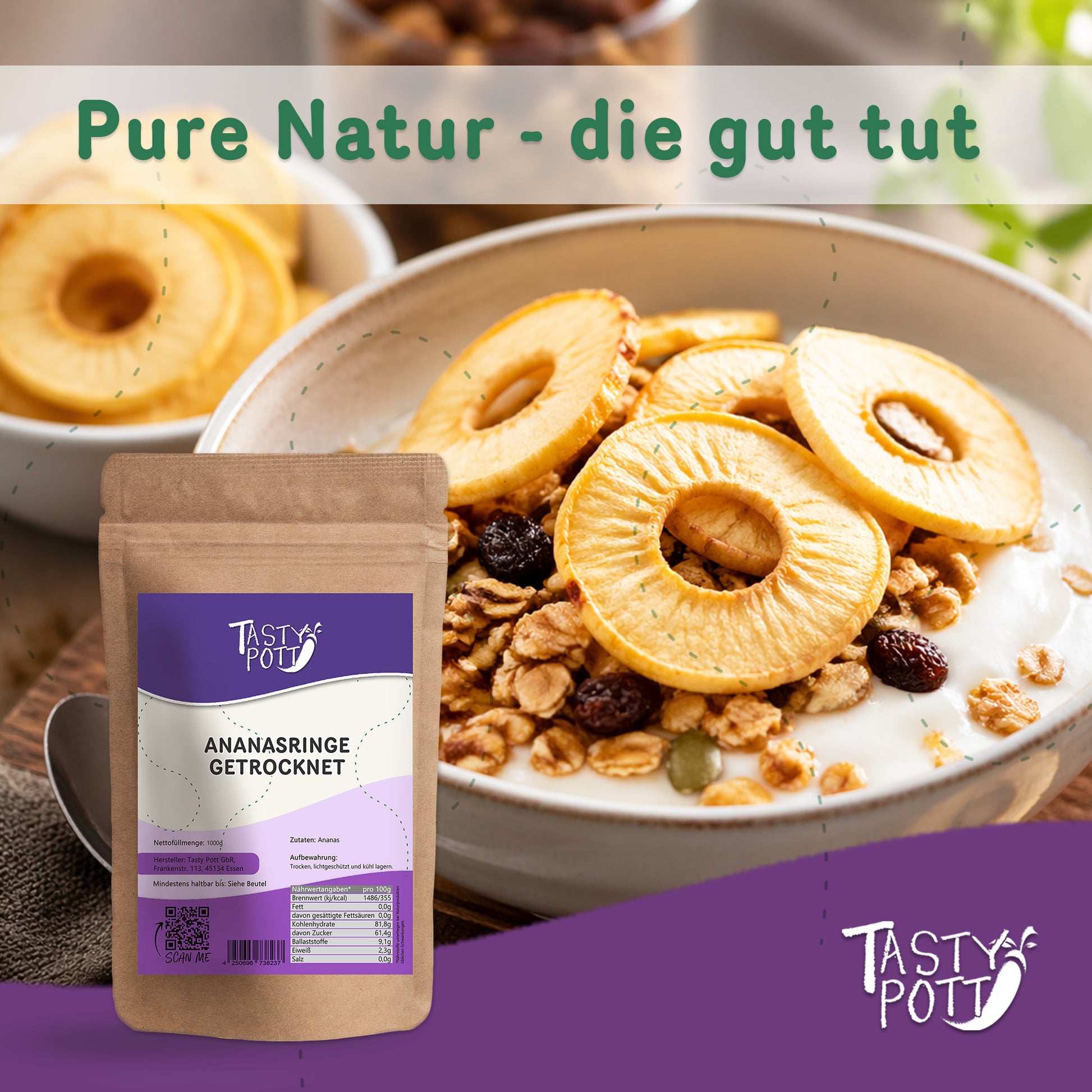 Tasty Pott Ungeschwefelte Apfelringe - ab 1Kg Beutel — Abbildung 6