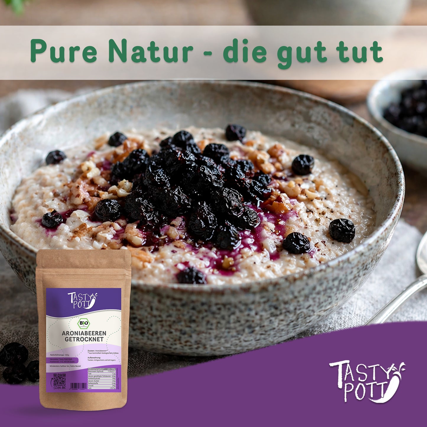 Bio Aronia Beeren getrocknet - 1kg von Tasty Pott — Abbildung 6