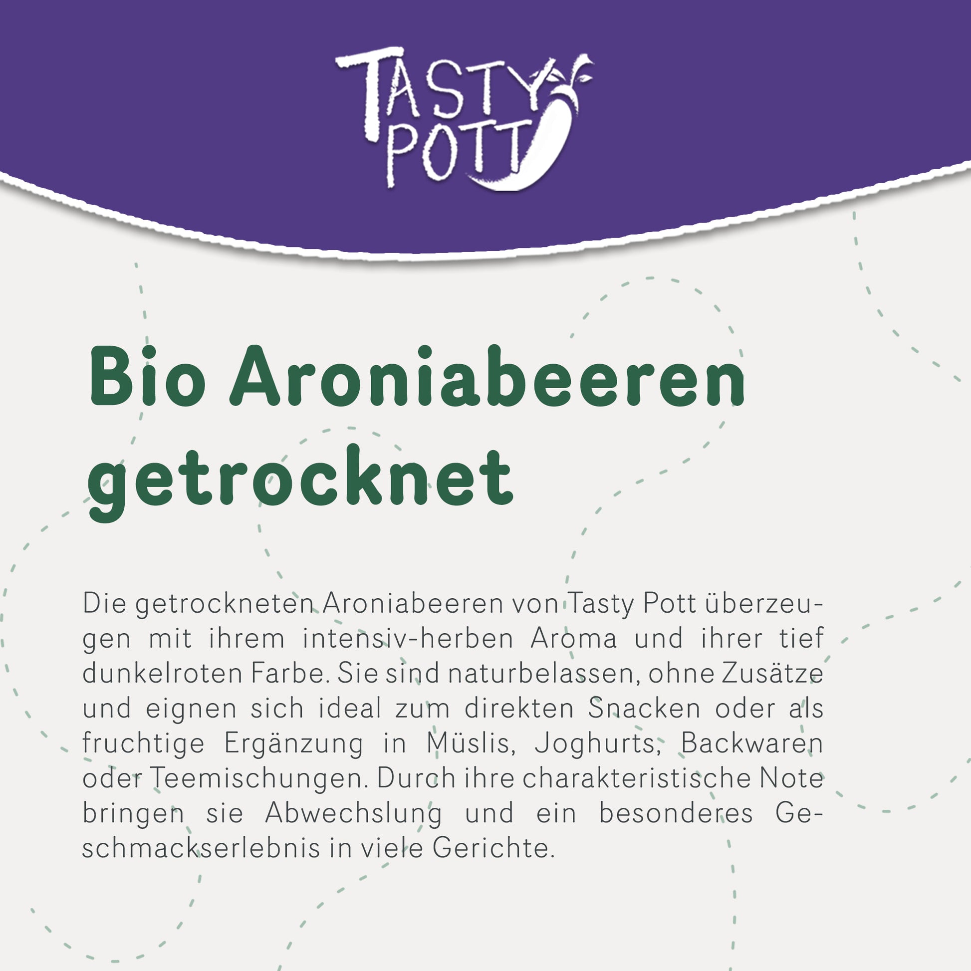 Bio Aronia Beeren getrocknet - 1kg von Tasty Pott — Abbildung 3